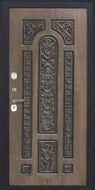 Дополнительное изображение товара Входная дверь L-21 Д-19 грецкий орех черная патина винорит